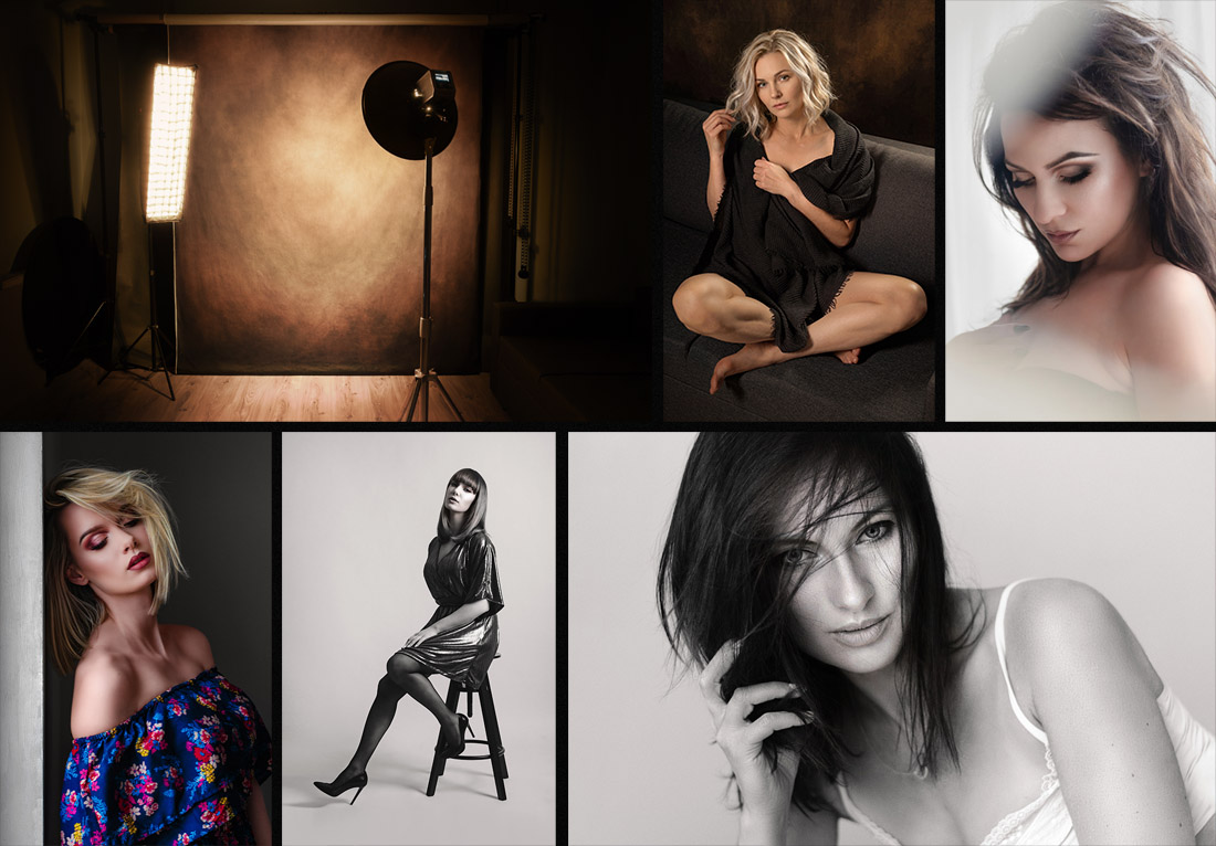 Kolaż zdjęć z sesji kobiecej - wersja desktopowa